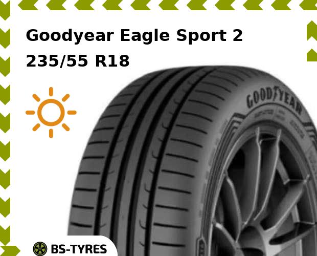 

Летние шины Goodyear, Eagle Sport 2 SUV 235/55 R18 100V
