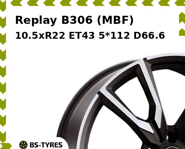 

Колесный диск Replay, B306 (MBF) 10.5xR22 ET43 5*112 D66.6
