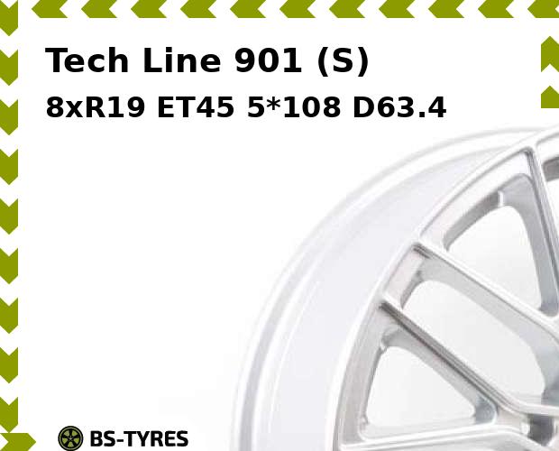 

Колесный диск Tech Line, Tech-line 901 (S) 8.0xR19 ET45 5*108 D63.4
