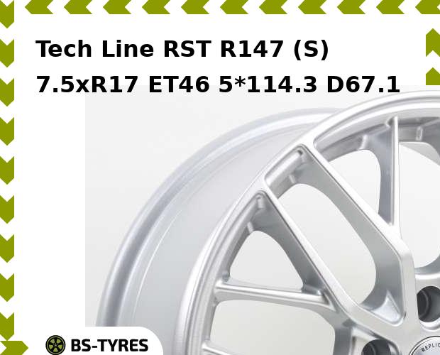 

Колесный диск Tech Line, Tech-line RST R147 (S) 7.5xR17 ET46 5*114.3 D67.1