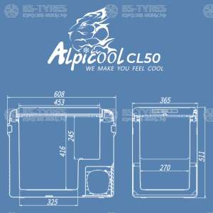 Компрессорный автохолодильник Alpicool CL50 (12/24V)