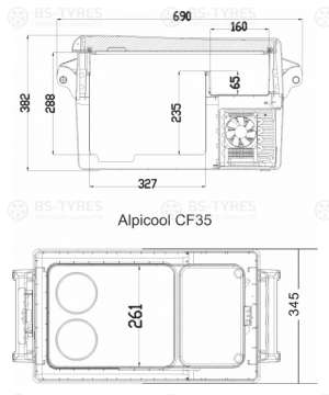Компрессорный автохолодильник Alpicool CF35(12/24)