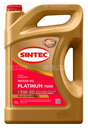 Sintec Platinum 7000 5W-30 A3/B4 SL/CF 9л пластик