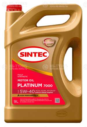 Sintec Platinum 7000 5W-40 A3/B4 SN/CF 9л пластик