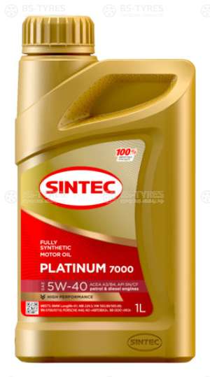 Sintec Platinum 7000 SAE 5W-40 ACEA A3/B4 1л