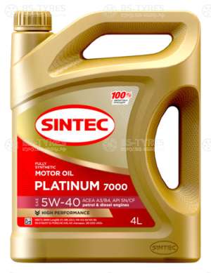 Sintec PLATINUM 7000 SAE 5W-40 ACEA A3/B4 4л