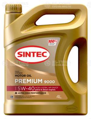 Sintec PREMIUM 9000 SAE 5W-40 API SN/CF ACEA A3/B4 4л