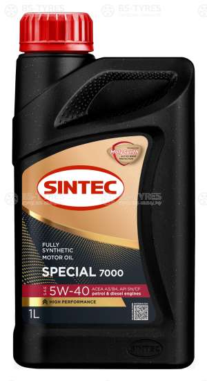 Sintec Special 7000 5W-40 A3/B4 SN/CF 1л пластик