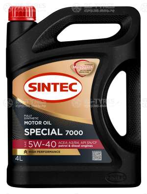 Sintec Special 7000 5W-40 A3/B4 SN/CF 4л пластик