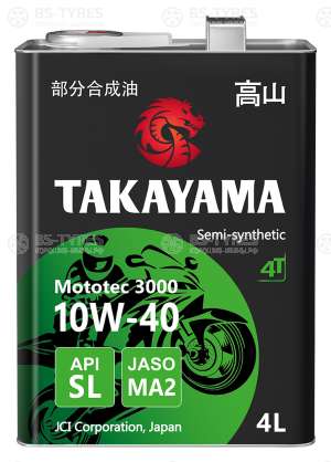 TAKAYAMA Mototec 3000 4T SAE 10W-40 API SL JASO MA2 4л металл