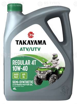 TAKAYAMA Mototec ATV/UTV Regular 4T SAE 10W-40 API SL JASO MA2 4л пластик
