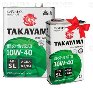 TAKAYAMA Safatec SAE 10W-40 API SL/CF ACEA A3/B4 4л + 1л в подарок