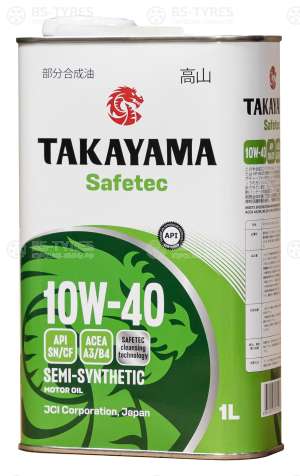 TAKAYAMA Safetec 10W-40 ACEA A3/B4 API SN/CF 1л металл