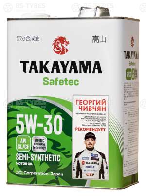 Takayama Safetec 5W-30 API SL/CF 4л металл